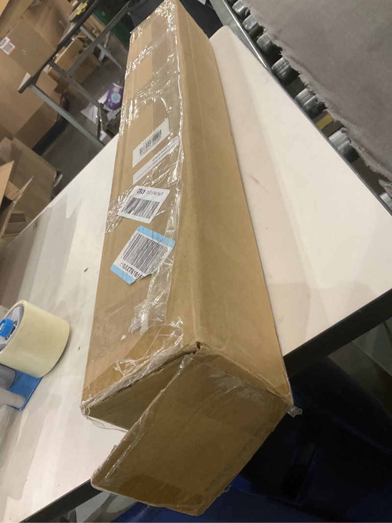 Condition photo showing As Is for LazBlinds Cordless Bamboo Roman Shades, Privacy Blinds for Interior Windows, Room Darkening Roll Up Bamboo Blinds for Home & Patio, 29" W x 64" H, Highfield Teak Pricacy - Highfield Teak 29" W x 64" H