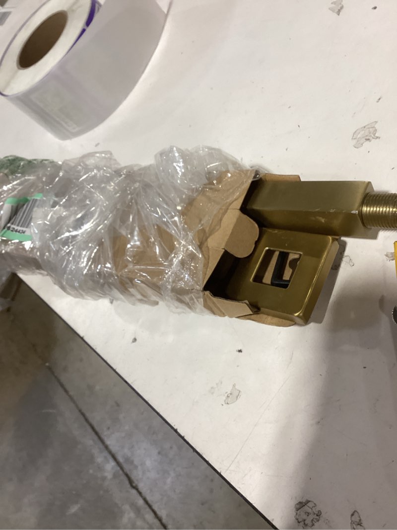 Condition photo showing As Is for RANDOM 16 Inch Brushed Gold Shower Arm with Flange and Teflon Tape,Thicken Stainless Steel Extension Extender Pipe for Fixed Rain Shower Head,Extra Long High Rise Shower Head Extension Arm.91118-16BG