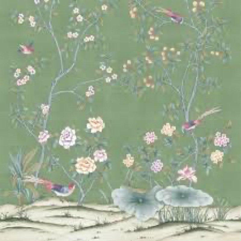 Removable Floral Mural – Chinoiserie Peel and Stick, Non-Damaging Wall Decal