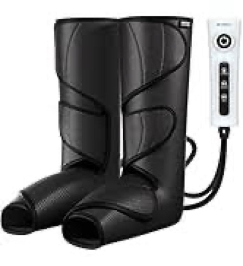 Ceyodo Leg Massager with Heat and Air Compression, Foot and Calf Massager for Circulation and Pain R