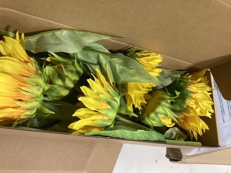 Condition photo showing Good Condition for htmeing artificial sunflowers silk flowers fake branches decorative plants stems for home office shop decor (2pcs)