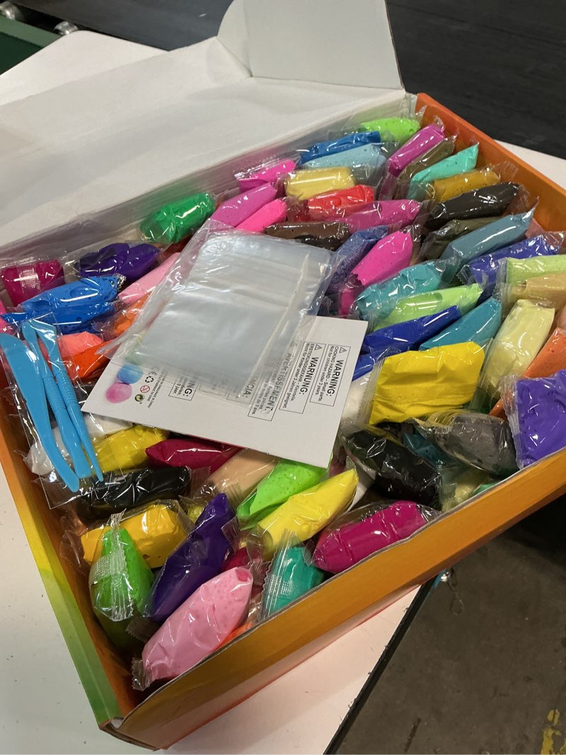 Condition photo showing New/Like New for essenson air dry clay 150 colors, modeling clay for kids, diy molding magic clay for with tools, toys gifts for age 3 4 5 6 7 8+ years old boys girls kids