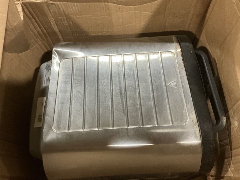 Condition photo showing item condition for Gourmia Indoor Pizza Oven Air Fryer Toaster – 1800W Countertop Multi-Cooker with Pizza Stone, Digital Controls & 6 Presets, Stainless Steel