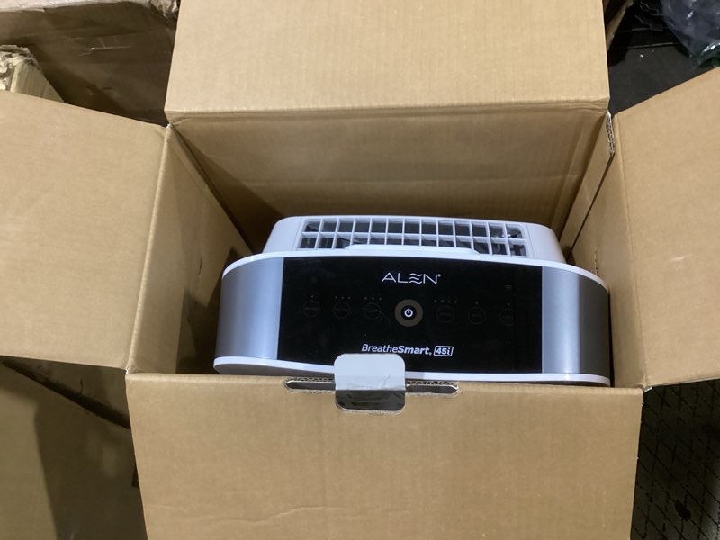 Condition photo showing As Is for alen air purifier breathesmart 45i hepa with pure filter for large rooms |1900 sq. ft.| perfect for 
