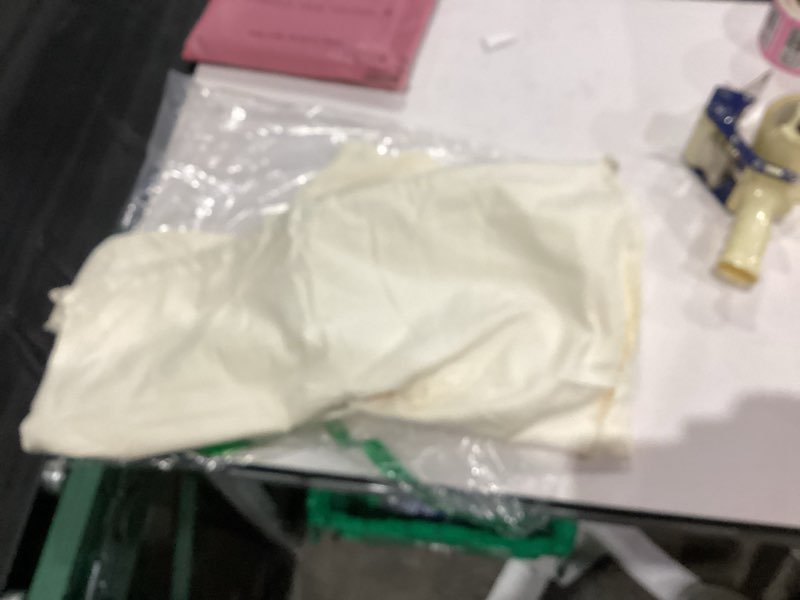 Large cream color sacks with drawstring