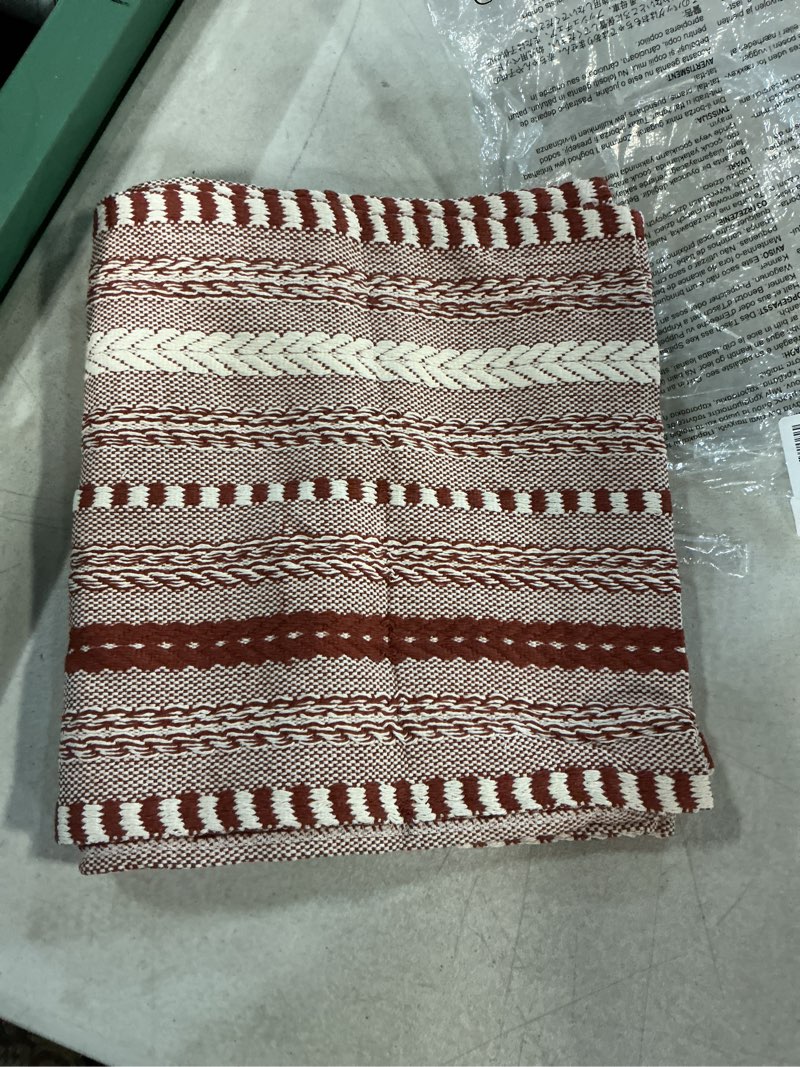 Condition photo showing Good Condition for artoid mode caramel farmhouse woven table runner, seasonal holiday rustic kitchen dining table decoration for home party decor 12x90 inch 12" x 90", table runner caramel