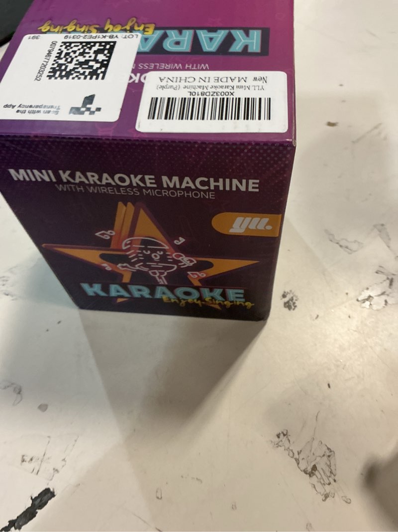 Condition photo showing New/Like New for Karaoke Machine for Kids, Portable Mini Speaker with 2 Wireless Microphones, 2026 TOP Kids Gifts for Girls Ages 3, 4, 5, 6, 7, 8, 9, 10, 12 +Years Old, 4-12th Birthday Present Toy Party (Purple)