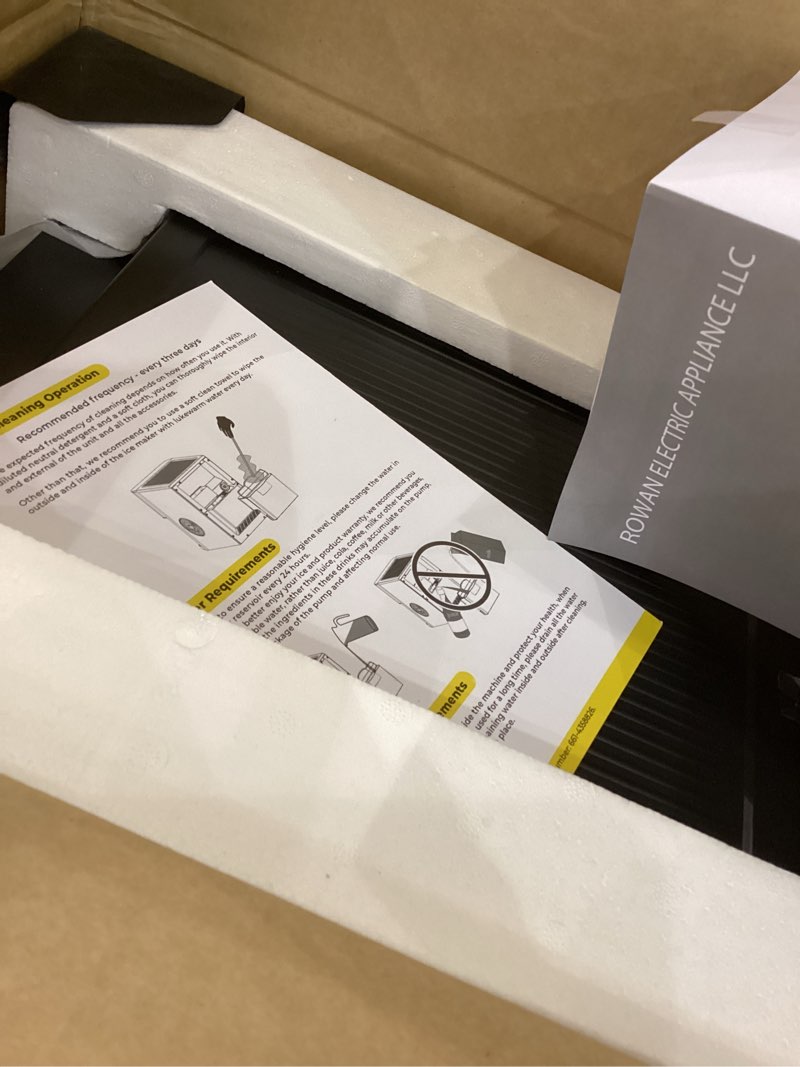 Condition photo showing Good Condition for Nugget Ice Makers Countertop, Pellet Ice Maker Machine Dispenser with Water Reservoir with 44lbs/24H, Self-Cleaning, Soft Chewable Ice Maker Machine for Home/Kitchen/Office, Black Stainless