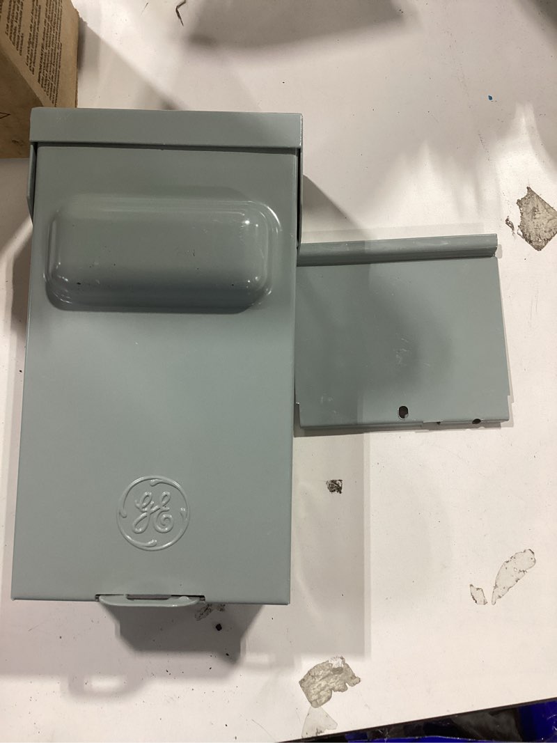 Condition photo showing As Is for ge 60 amp single phase (120v/240v) fusible outdoor light-duty enclosed molded case switch disconnect