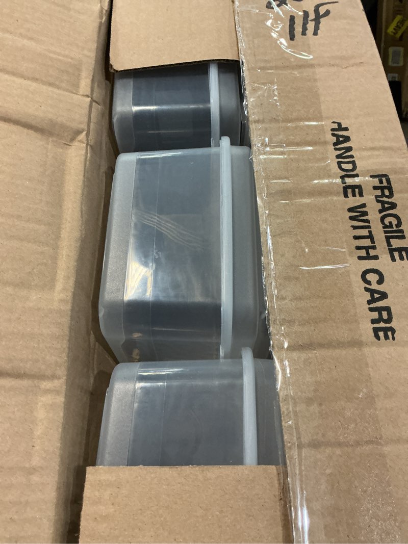Condition photo showing Good Condition for Sterilite 6-Pack FlipTop Stackable Rectangular Storage Bin with Hinging Lid, Clear