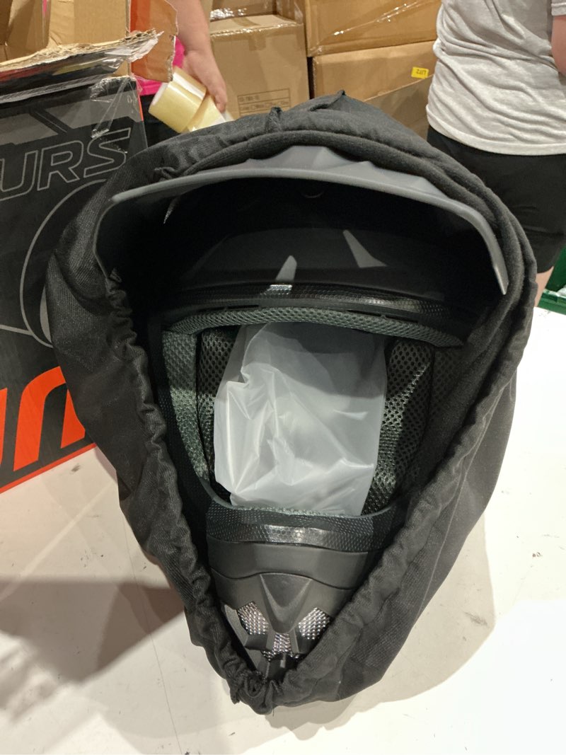 Condition photo showing Good Condition for oumurs adult atv dirt bike helmet with goggles gloves & mask quick release buckle adjustable sun visor motorcycle adult helmet off-road motocross downhill moped mx for unisex-adult matte black medium