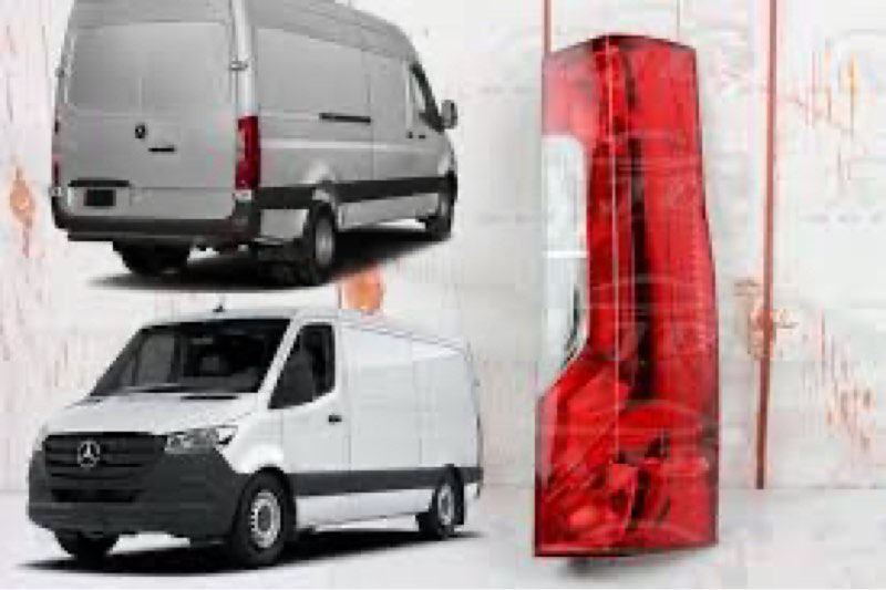 Tail Light Compatible with 2019-2023 Mercedes Sprinter and Freightliner Sprinter with Bulbs and Harn