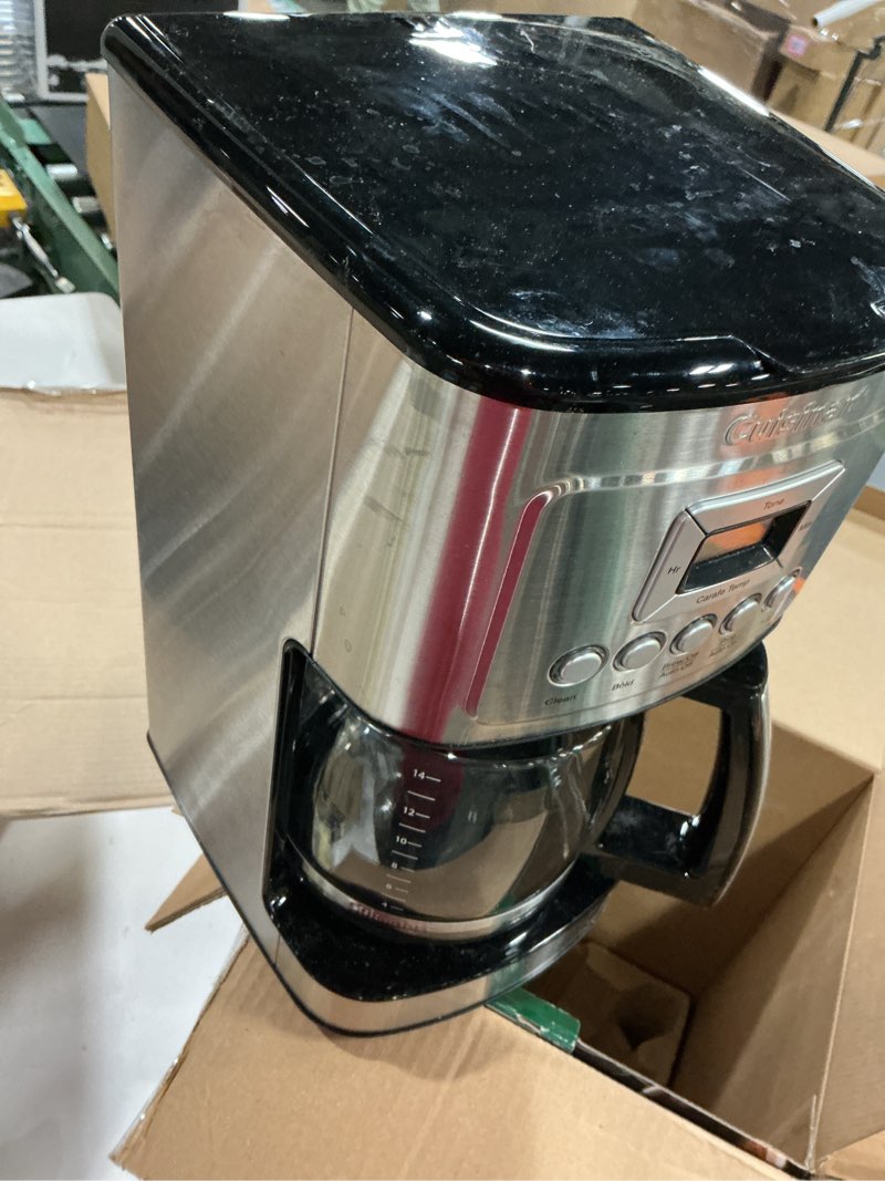 Condition photo showing Good Condition for Cuisinart 14-Cup Coffee Maker, Programmable PerfecTemp Glass Carafe Coffee Machine with 1-4 Cup Setting, Brew Strength Control and Pause, Stainless Steel, DCC-3200NAS 14-Cup Glass Stainless Steel
