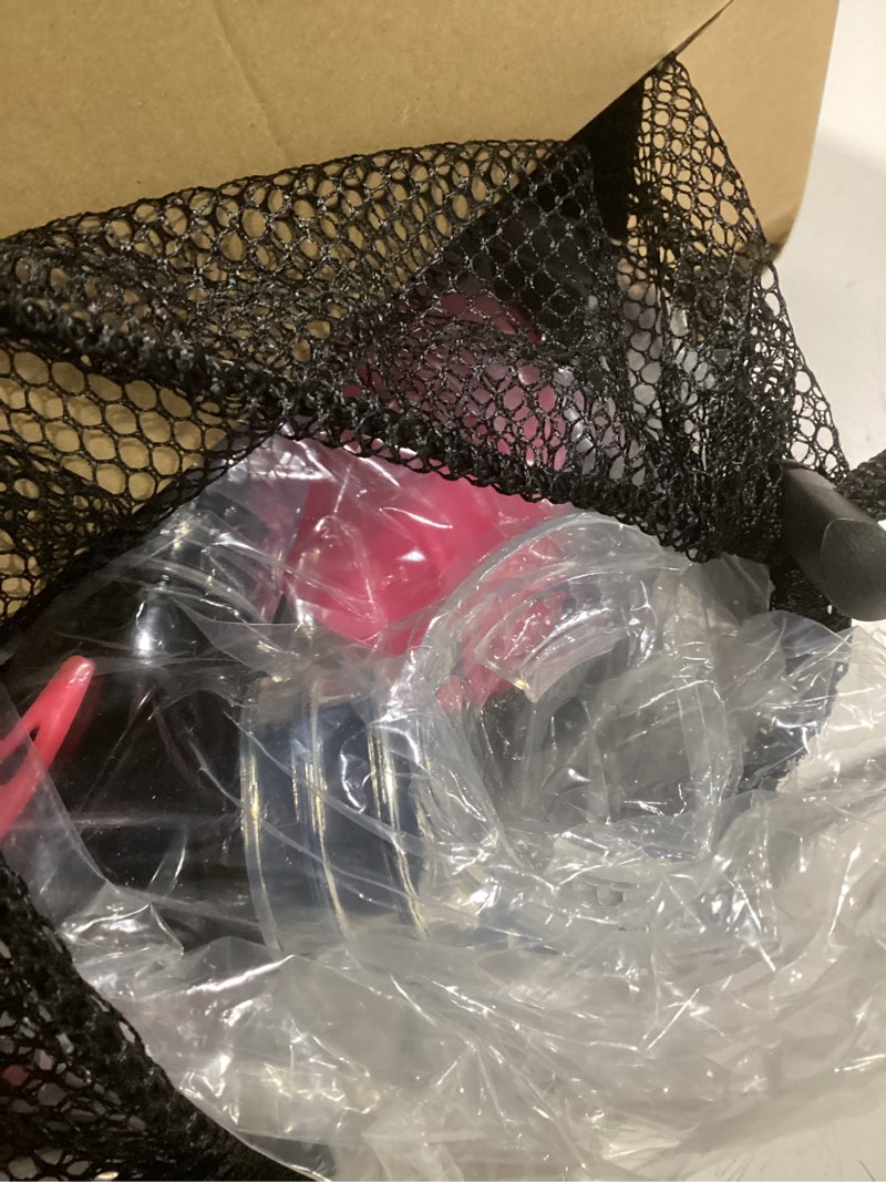 Condition photo showing New/Like New for Snorkeling Gear for Adults with Fins Scuba Diving Gear Adult Professional Travel Snorkel Sets with Flippers,Anti-Fog Anti-Leak Diving Mask Pink US Men 9-13 | US Lady 10-14