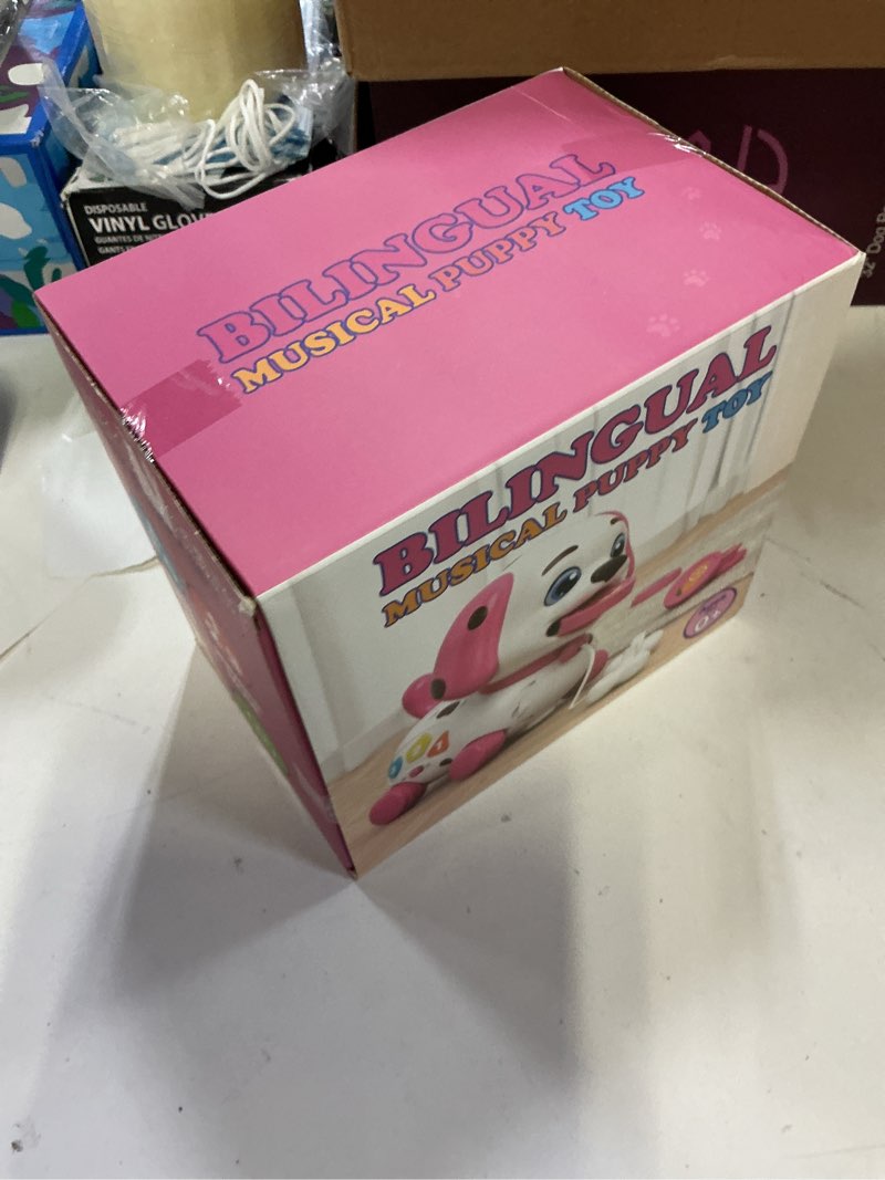 Condition photo showing New/Like New for puppy toy for 1 year old girl gift, musical baby toy 6-12-18 month, first birthday gifts for 1 year old girl boy, educational infant toys for 7 8 9 10-12 month pink