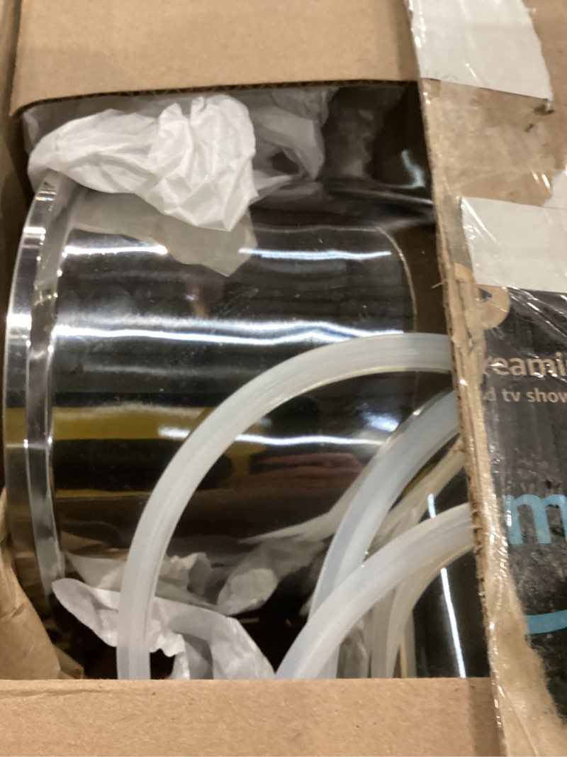 Condition photo showing As Is for DERNORD Clamp Tee 3 Way Stainless Steel 304 with 3 Silicone Gaskets Fits 6" Tri Clamp, 152mm Pipe OD Sanitary Fittings 6 Inch Pack of 1