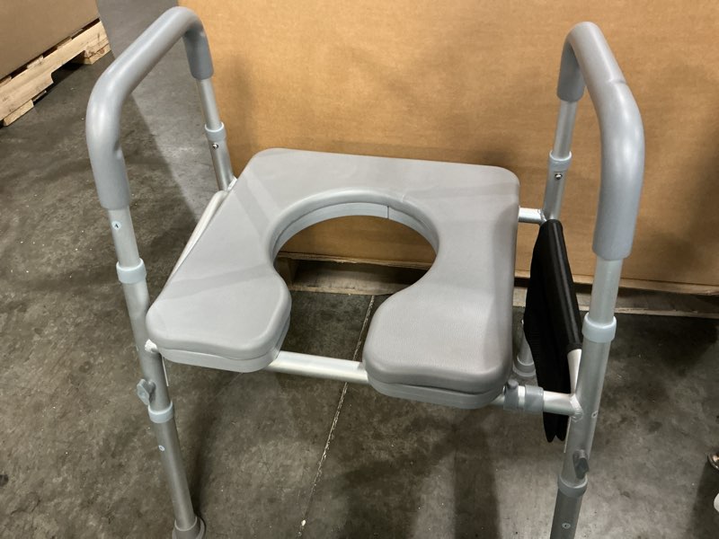 Condition photo showing Good Condition for ((SIMILAR))))Qeetex Raised Toilet Seat With Handles Adjustable Width Height Elevated Toilet Seat Riser Heavy Duty 300lb Toilet Seat Risers For Seniors With Side Pocket Toilet Riser With Armrests Handles For Elderly