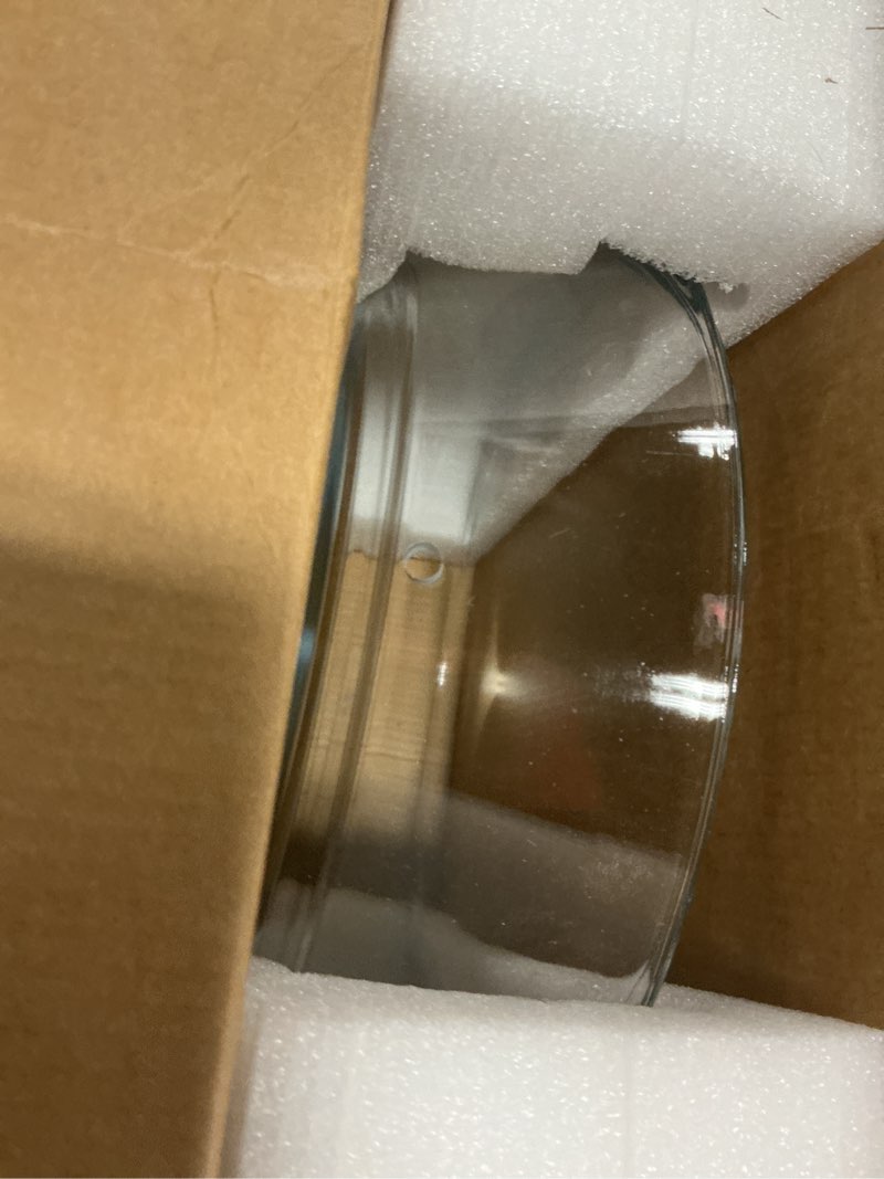 Condition photo showing Good Condition for le’raze tall glass microwave splatter cover for food - cookware & bakeware serving dish cover, plate guard lid with easy grip silicone handle knob - 100% food grade bpa free & dishwasher safe - 10in