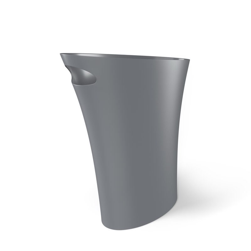 Skinny Plastic Open Waste Basket - 1 Gallon