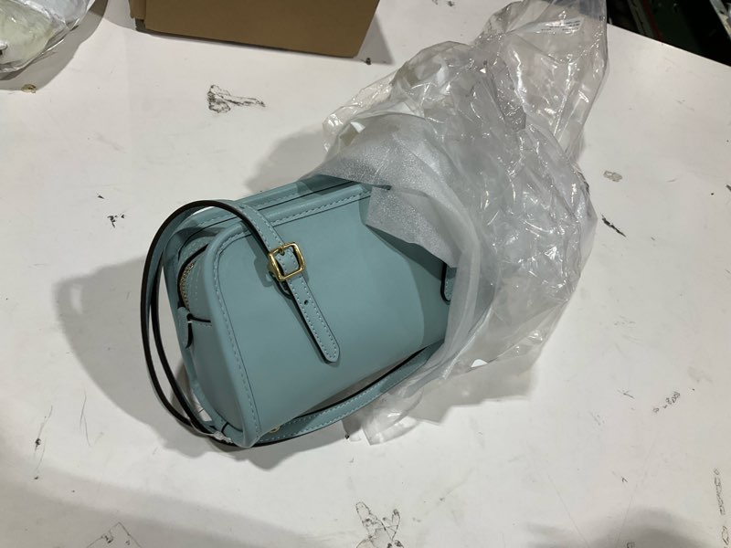 Condition photo showing Good Condition for coach women's glovetanned leather swing zip bag 20 one size b4/light blue