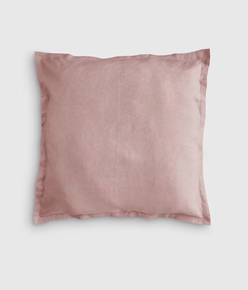 european linen euro sham, euro, dusty mauve
