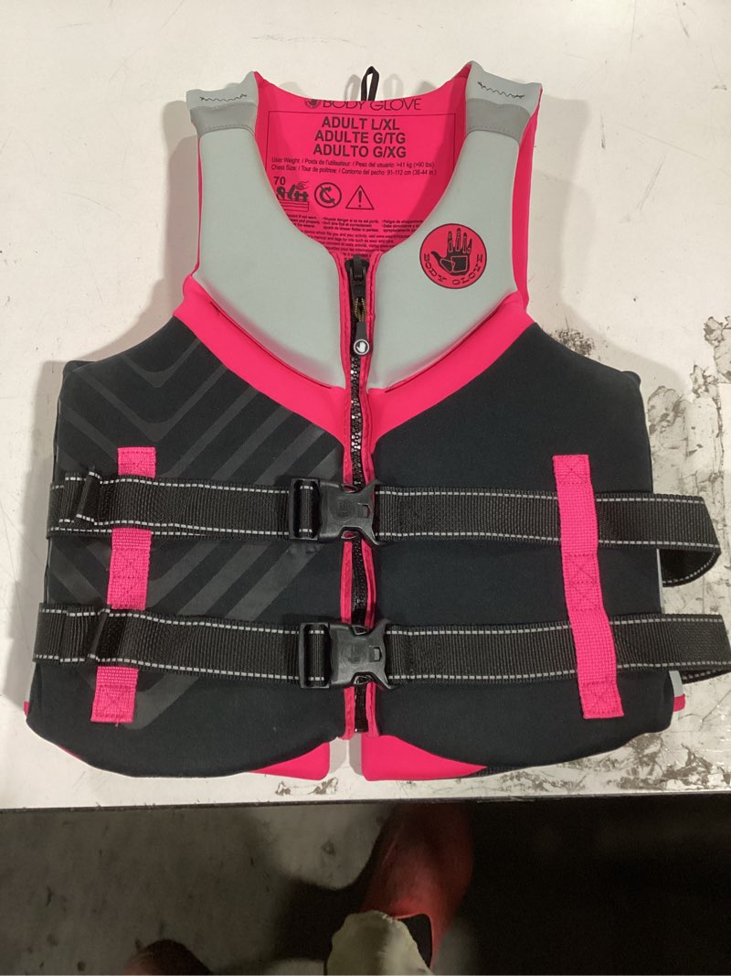 Condition photo showing Good Condition for body glove women's adult neoprene pfd life jacket and vest, dual size l/xl, pink