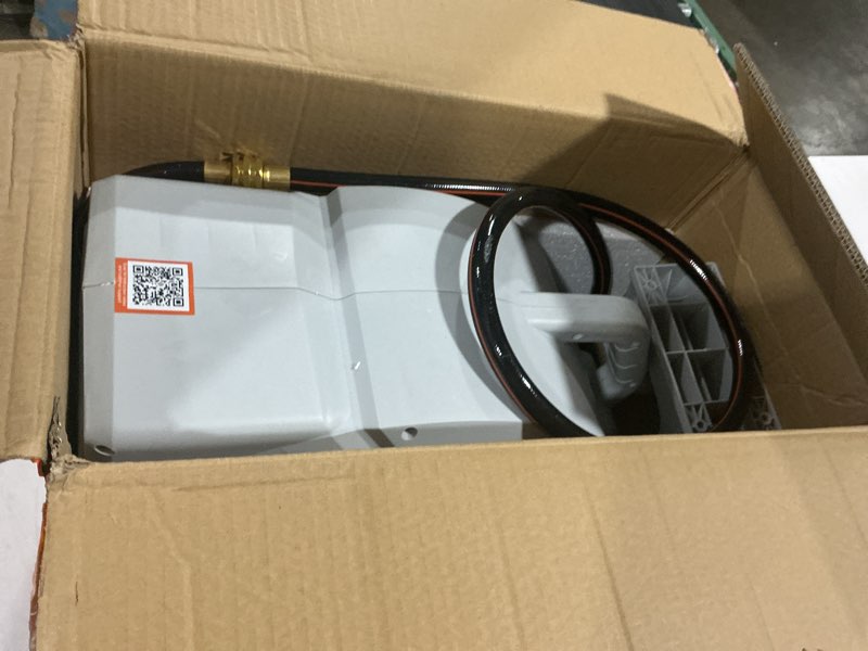 Condition photo showing Good Condition for neo-tec 100ft 5/8 inch retractable garden hose reel with any-length lock slow auto rewind heavy duty hose reel with 9-pattern nozzle 180° swivel bracket uv resistant wall mounted hose reel for outside