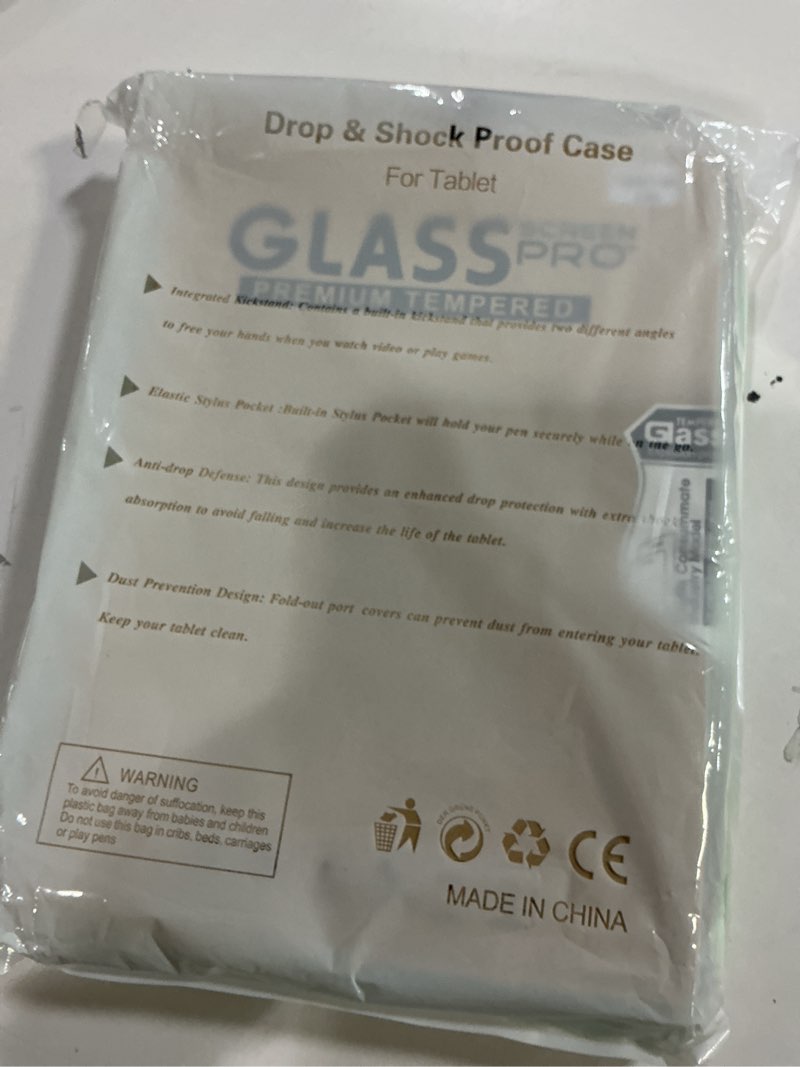 Condition photo showing New/Like New for kcj for ipad air 11 inch case m3 2025 7th generation & m2 2024 6th generation, with tempered glass screen protector,rugged protective case with folding stand/pencil holder/shoulder strap (mint green)