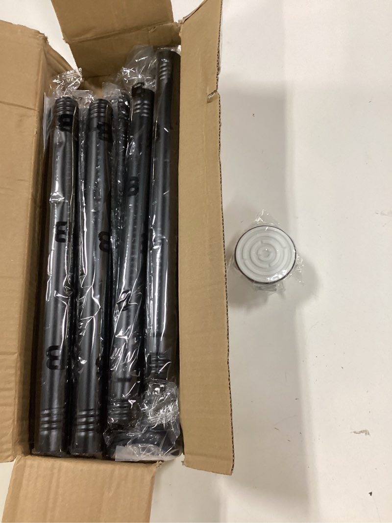 Condition photo showing New/Like New for black long curtain rod tension shower curtain rods 30 to 130 inch adjustable spring heavy duty rods for bathroom windows outdoor spliced and telescopic design no drill no slip stainless steel black 30-130“