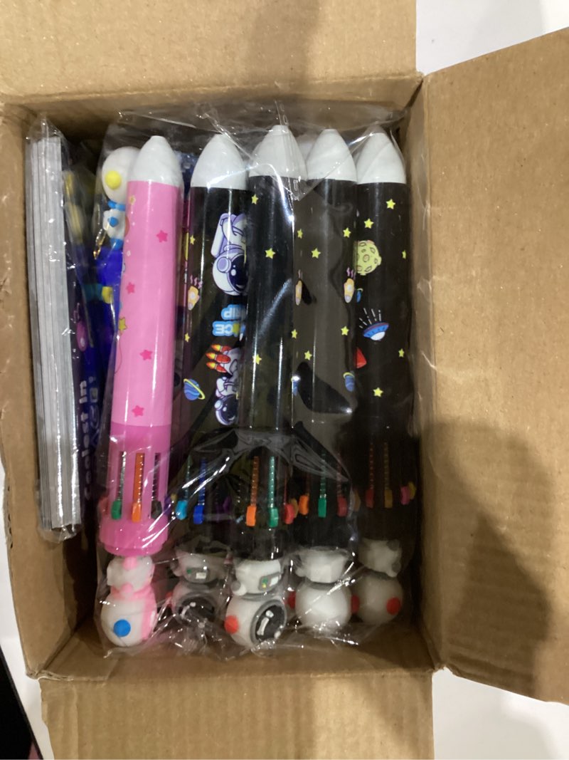 Condition photo showing New/Like New for 24 Pack Valentines Day Gifts for Kids Classroom Valentines Cards with Multicolor Ballpoint Pen for Kids School Exchange Gifts 10 In 1 Color Pen Valentines for Class Boys Girls Valentines Party Favors