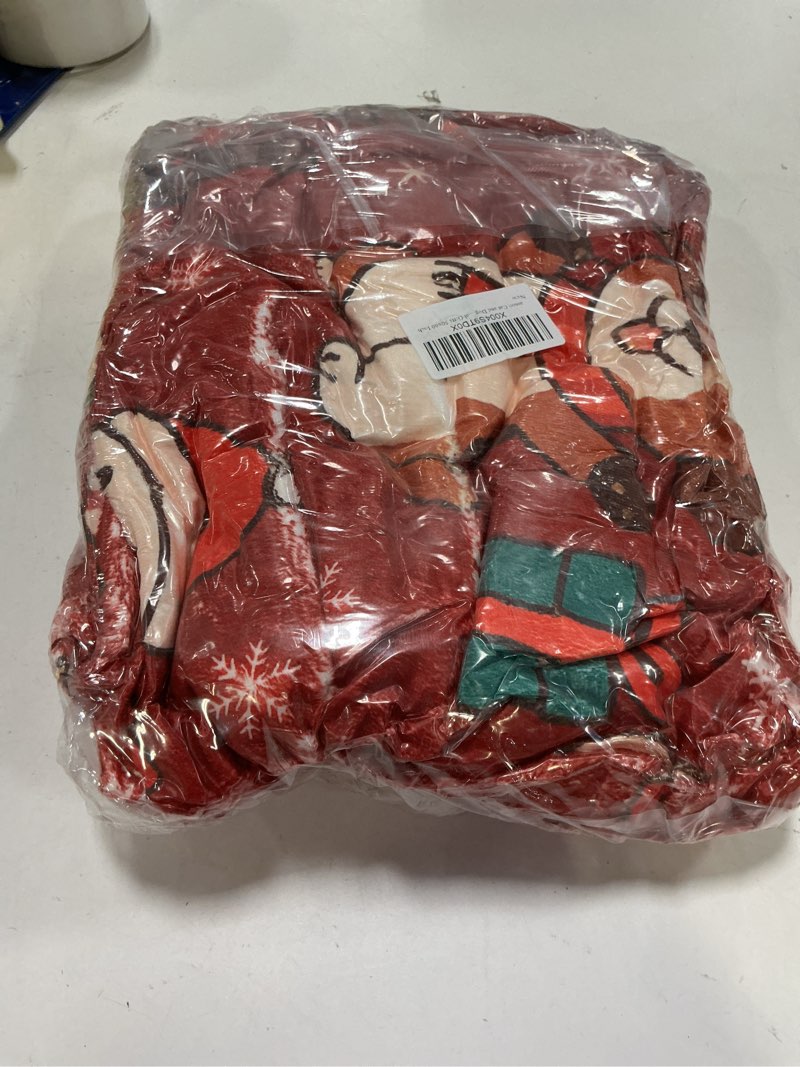 Condition photo showing New/Like New for ainori Cat and Dog Christmas Decorative Throw Blanket, Snowman Tree Bell Snowflake Print Decoration, Flannel Winter Blankets for Couch Bed Sofa, Holiday Home Decor, Xmas Festival Gifts 50x60 Inch 50x60in Christmas 20