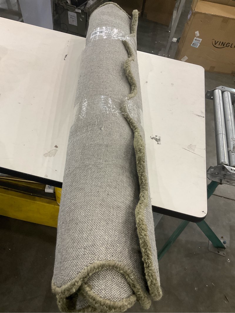 Condition photo showing As Is for Loloi Chris Loves Julia Scottie Collection SCO-01 Olive/Pebble 3'-6" x 5'-6", .87" Pile Height, Accent Rug Olive / Pebble 3'6" x 5'6" (Rectangular)