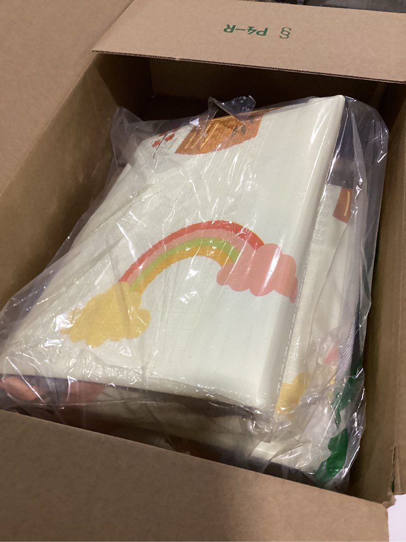 Condition photo showing New/Like New for Baby Play Mat, 50 x 50 Inch Play Mat Perfect for Use Baby Playpen, Foldable Baby Foam Playmat for Floor, Portable Waterproof Activity PlayMats for Babies, Infants and Toddlers 50*50*0.4 In Beige