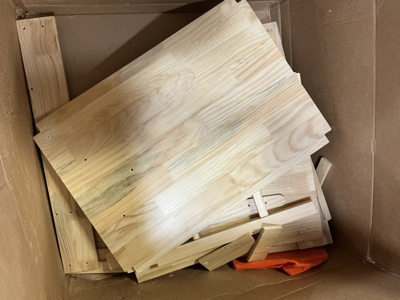 Condition photo showing As Is for ROMSHINE Solid Wood Kids Table and Chair Set with Removable Tabletop, Toddler Construction Train Table with 2 Chairs & Storage Drawers, Activity Craft Play Desk for Drawing Reading in Nursery Playroom Large