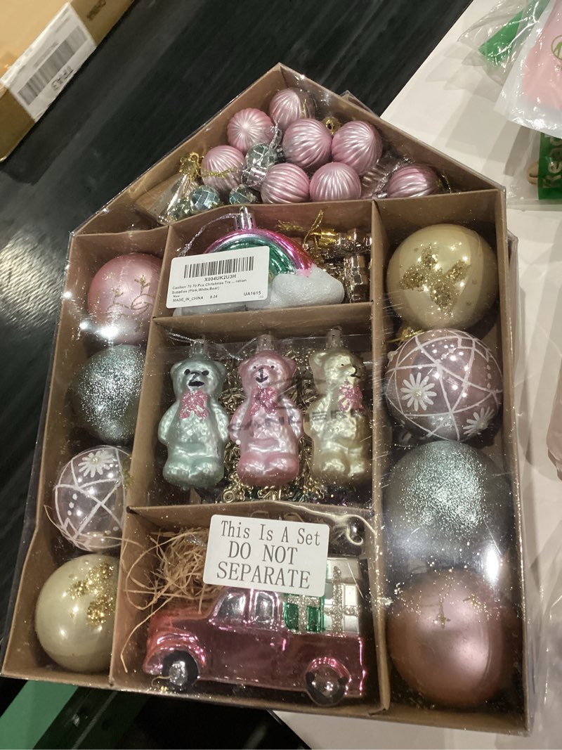 canlierr 70 pcs christmas ball ornaments assorted shatterproof hanging decor for christmas tree deco