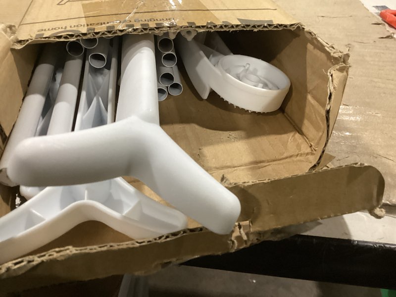 Condition photo showing Good Condition for Whitmor Spacemaker Folding Drying Rack, Freestanding Indoor Clothes Dryer, Space Saving Compact Design, 6"L x 26"W x 51.5"H, White