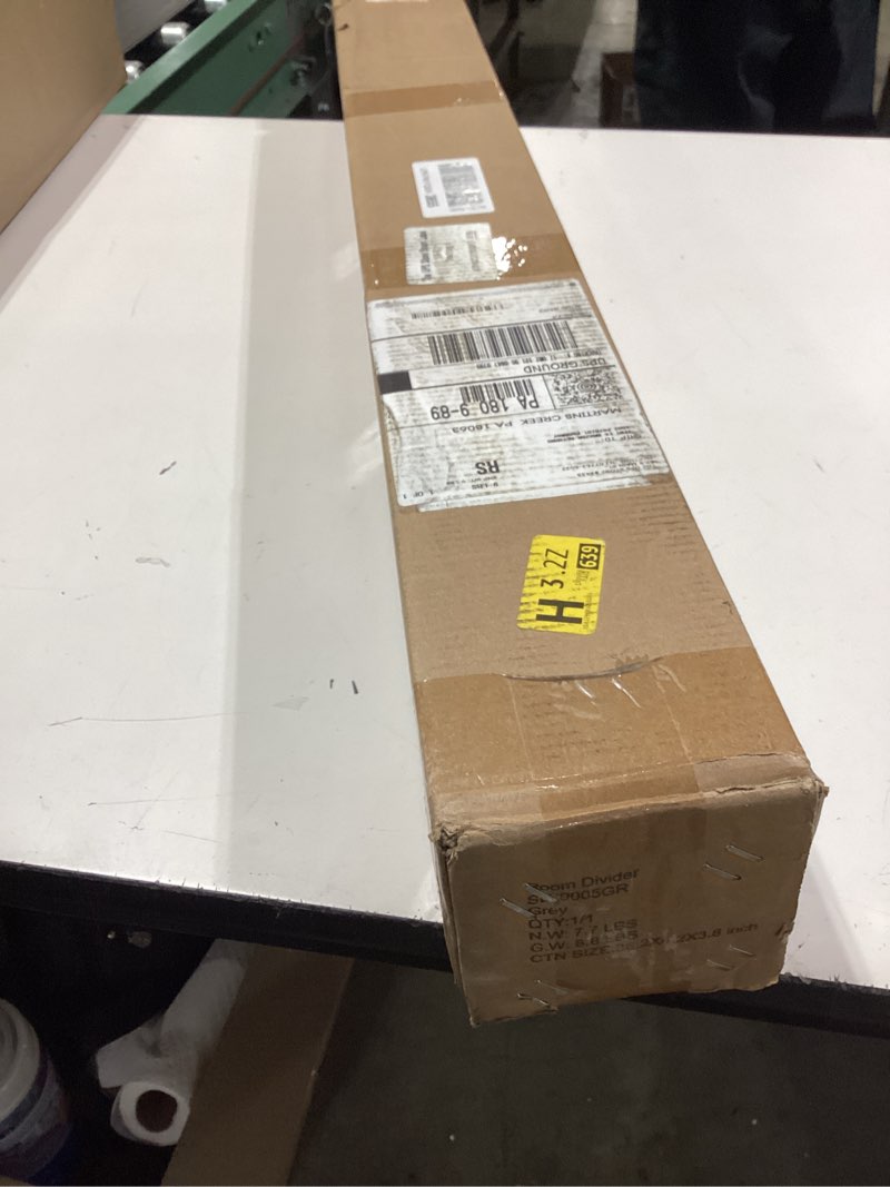Condition photo showing New/Like New for rantila single large panel room divider, privacy screen for office, partition separators, freestanding divider 71''w x 69.5''h, grey grey 1 large panel