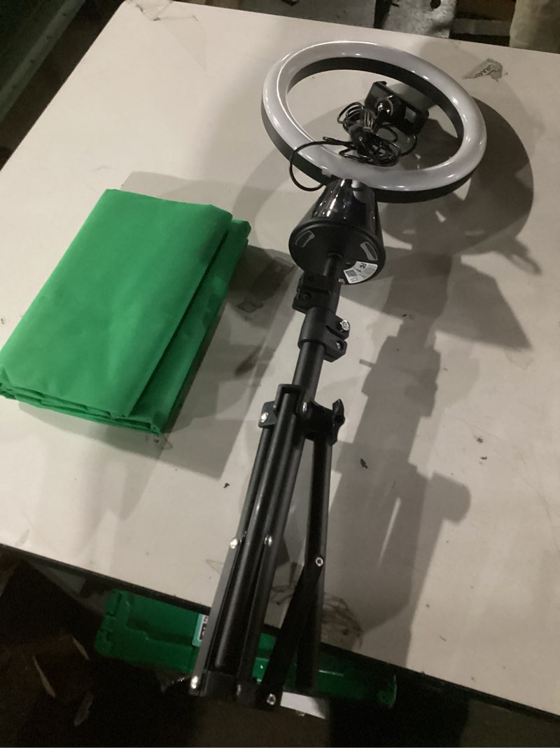 Condition photo showing Good Condition for UBeesize 12" Ring Light with 74" Extendable Tripod Stand & iPad, Phone Holder, LED Circle Light with Phone,Tablet Holder for Video Recording, Photography, Live Stream, Makeup, Webcam, TikTok, YouTube