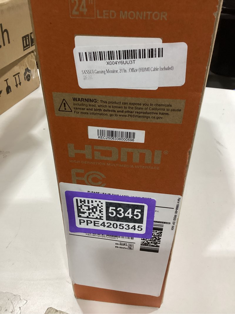 Condition photo showing Good Condition for sansui gaming monitor, 24 inch 180hz, fhd 1080p 1ms 110% srgb computer monitor, hdmi dp ports vesa support for game office (hdmi cable included) 24 inch fhd 200hz ips gaming monitor black
