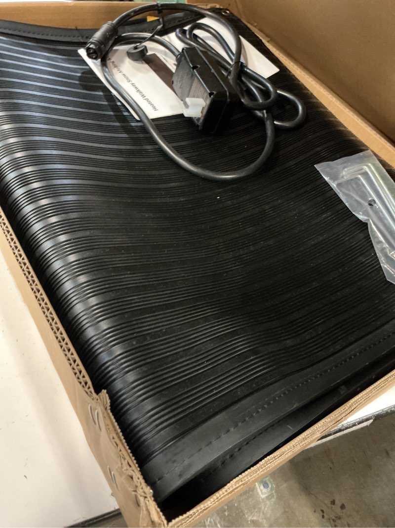 Condition photo showing As Is for 20"x60" Heated Walkway Mats - Advanced Winter Outdoor Heating Snow Melting System - No Slip Safety