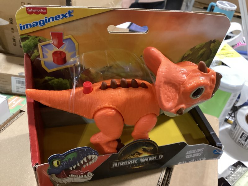Condition photo showing New/Like New for fisher-price imaginext jurassic world dinosaur action figure with kid-activated motion & growing spi
