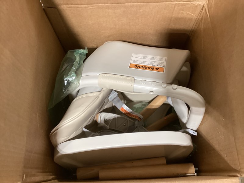 Condition photo showing Good Condition for Mallify 3-in-1 Wooden High Chair, Convertible High Chairs for Babies and Toddlers, Baby Highchair with Adjustable Legs & Dishwasher-Safe Tray, Sleek Hardwood & Premium PU Cushion, Beige