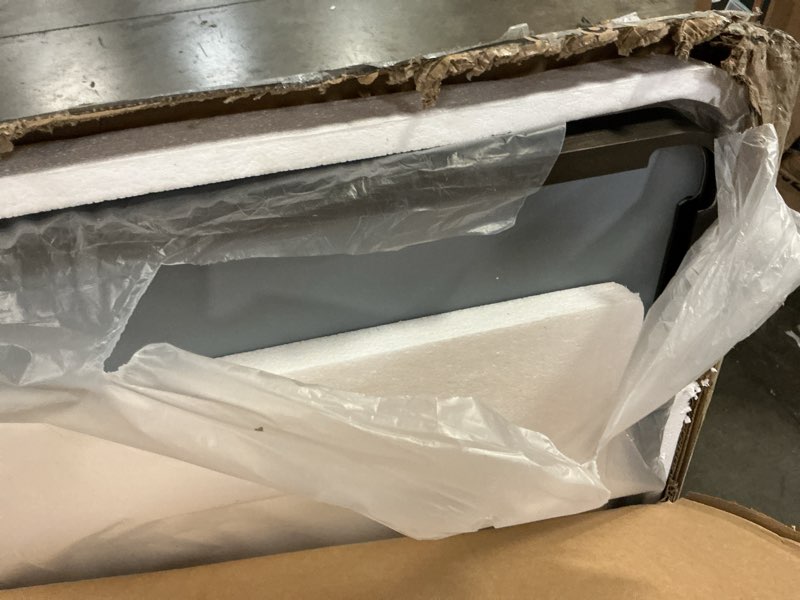 Condition photo showing Good Condition for 60x40 bronze bathroom mirror, brushed bronze metal frame mirrors for wall, rounded rectangle bronze mirror for vanity,bedroom, shatterproof, anti-rust (horizontal/vertical) 60"l x 40"w bronze