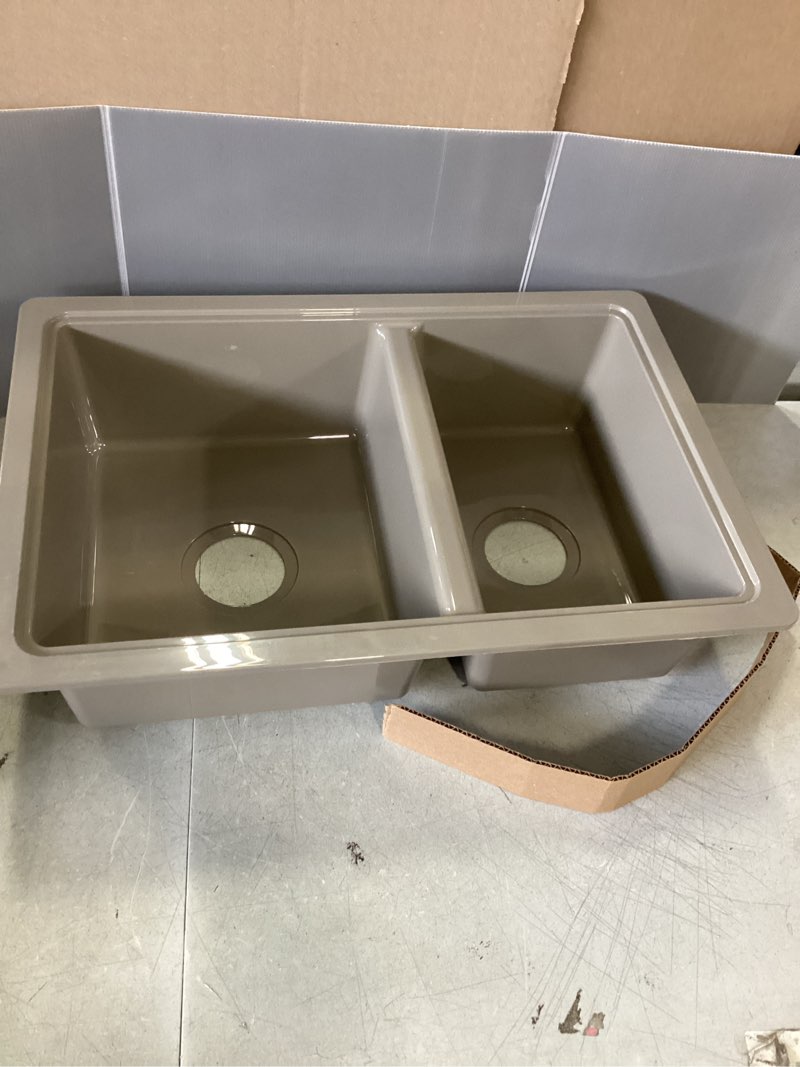 25x17 injection double bowl sink stainless steel boxed