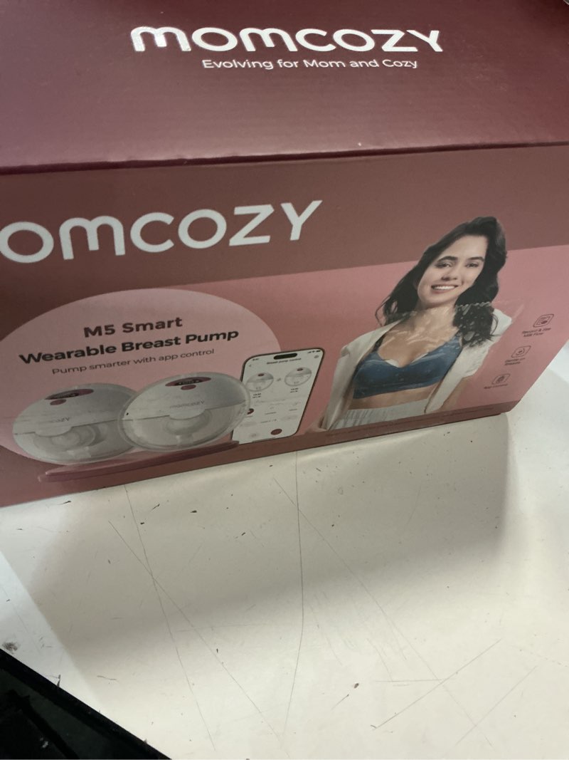 Condition photo showing Good Condition for momcozy m5 smart app controlled wearable breast pump, hands-free wireless electric pump, 3 modes 9 suction levels, bpa-free, portable lightweight, 24mm flange, 2-pack quill gray