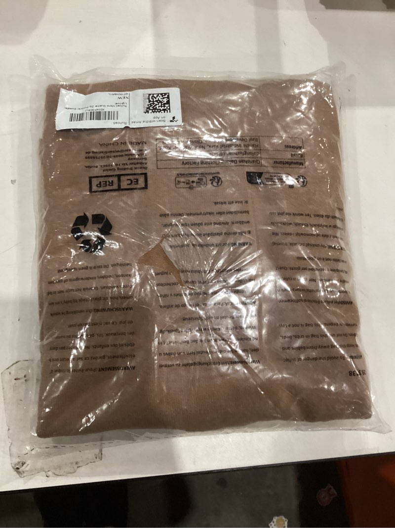 Condition photo showing New/Like New for Runcati Mens Quarter Zip Pullover Sweater Lightweight Mock Neck Slim Fit Pullover Knit Casual Polo Sweaters X-Large Brown