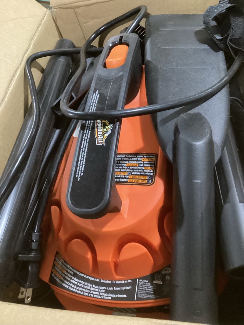 Condition photo showing Good Condition for armor all aa255w wet/dry utility vac 2.5 gallon, 2.5-gallon,120 volts (ac), orange/black update 2.5 gal