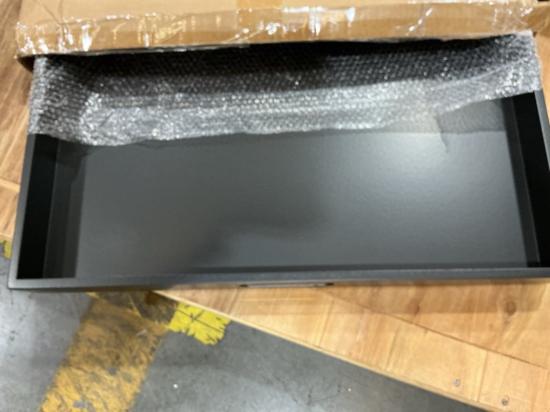 Condition photo showing Good Condition for hanobe ottoman tray for living room: modern extra large black serving decorative trays with cutout handles for coffee table home decor, 20" 20.5" x 20.5" x 2" black