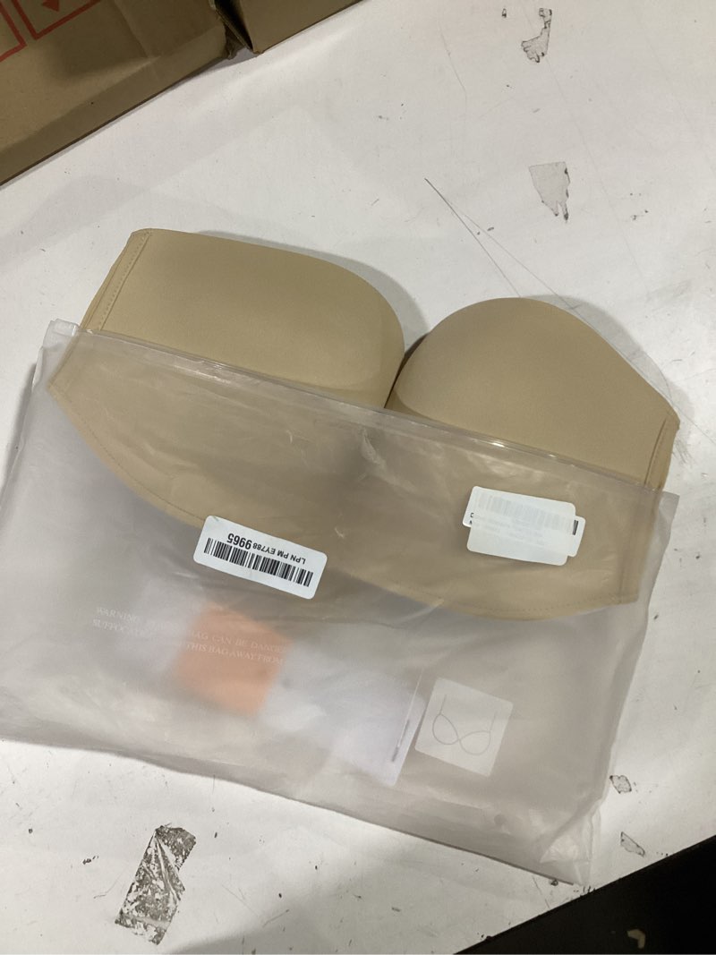 Condition photo showing New/Like New for Invisible Plus Size No Strap Bra for Women Bras(Wing Beige,34D)