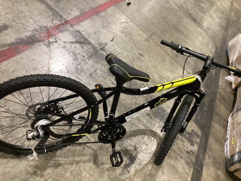 Condition photo showing As Is for ubesgoo 26" lightweight explorer mountain bike, 21-speed for men and women disc brakes & suspension, yellow/black